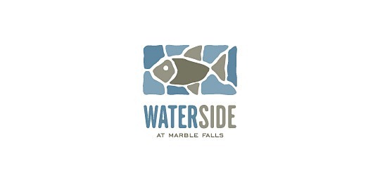 Лого в виде мозаики с рыбой