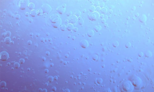Пузырьки на голубом фоне