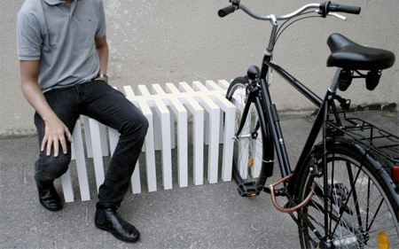 Стойка-скамейка для велосипедов