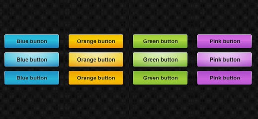 5 красочных веб кнопок