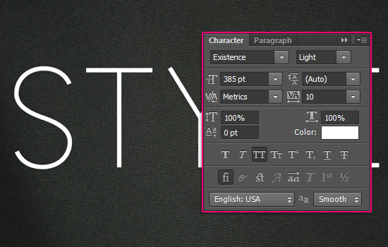 Simple Studded Text Effect step 1