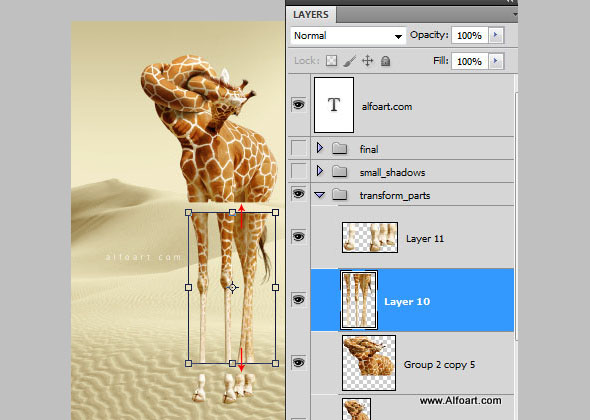 In this Photoshop tutorial  learn how to create comicscene with realistic giraffe neck knot and apply spotted texture to it