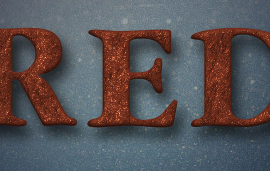 Glittering Red and Melting Ice Text Effect step 4