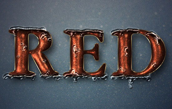 Glittering Red and Melting Ice Text Effect step 10