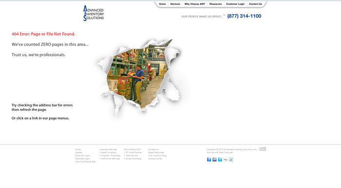 aisservice.com 404 error page