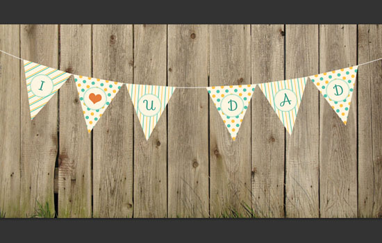 Pennant Banner Text Effect step 5