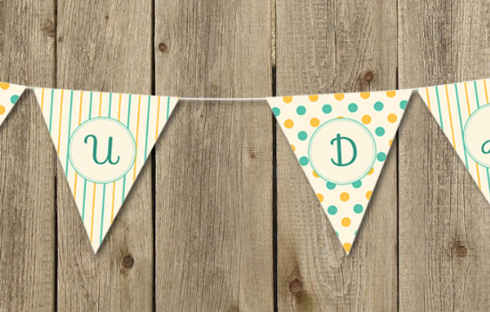 Pennant Banner Text Effect step 6