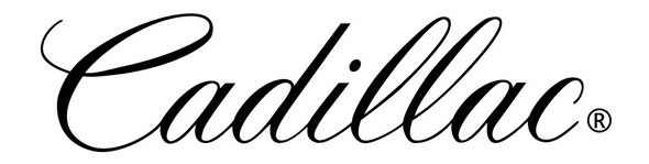 Cadillac logo using script font