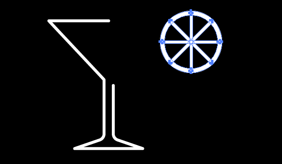 martini glass vector