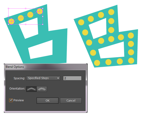 use blend tool for decoration