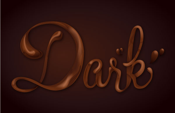 chocolate text vector