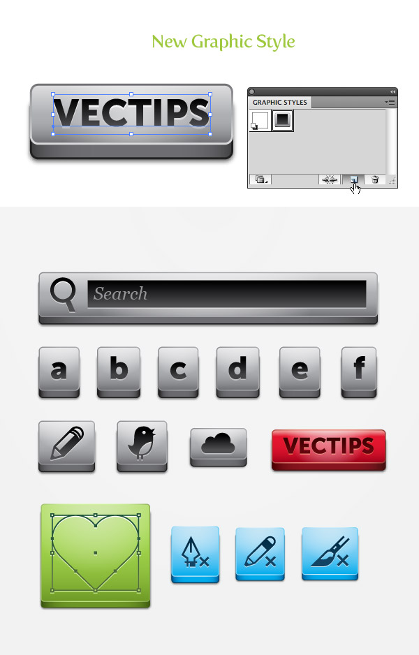 chunky button vectors