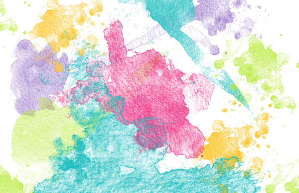 Create a colorful background from watercolor brushes