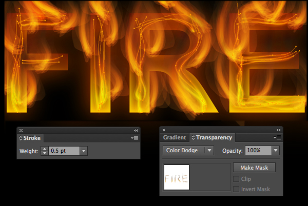 How to create fire text effect in 10 minutes in Illustrator 18