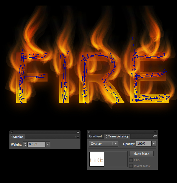 How to create fire text effect in 10 minutes in Illustrator 19