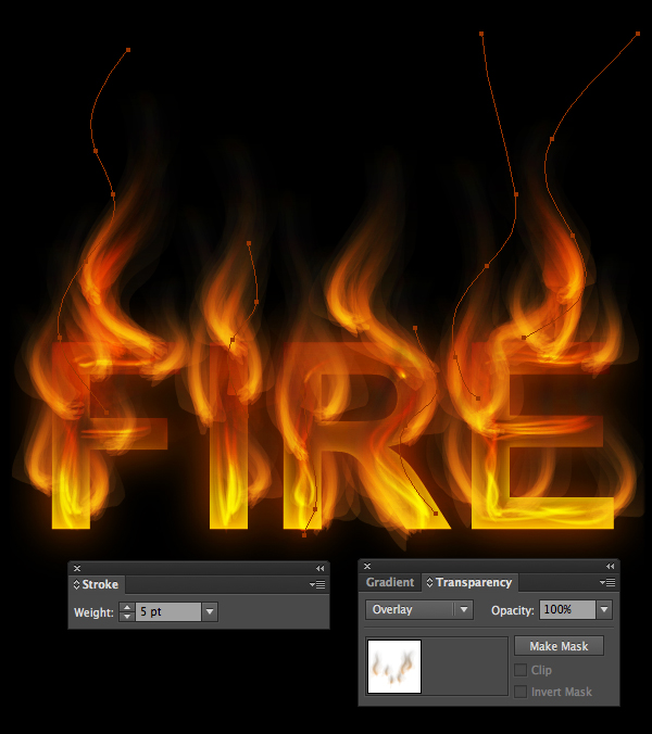 How to create fire text effect in 10 minutes in Illustrator 20