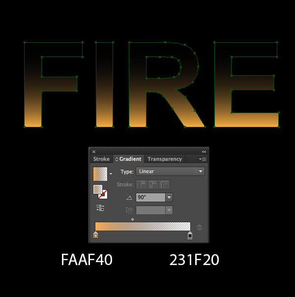 How to create fire text effect in 10 minutes in Illustrator 3