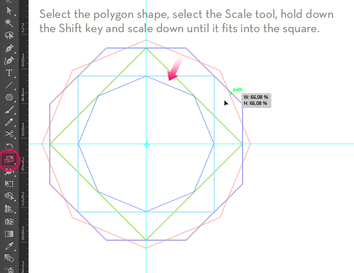 Step 5 - Scale the polygon