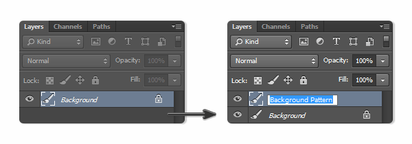 Rename the new layer as Background Pattern