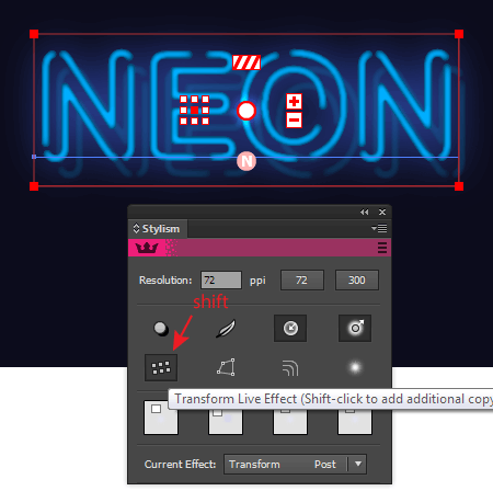 Create Neon Text Effect in just 5 minutes with Stylism and Adobe Illustrator
