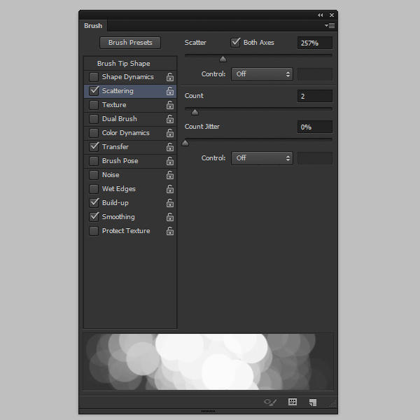 photoshop create cloud brush scattering