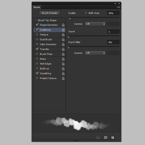 photoshop create cloud brush fluffy scattering