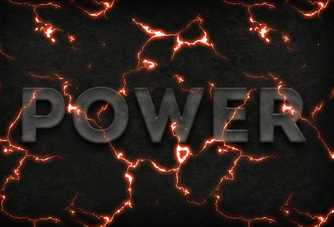 electric text effect in photoshop