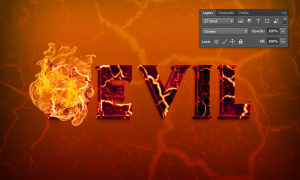#Create a Devilish 3D Text Effect
