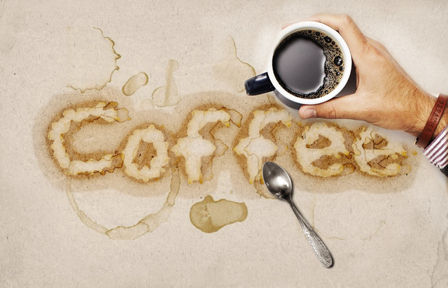 coffee typography mockup photoshop