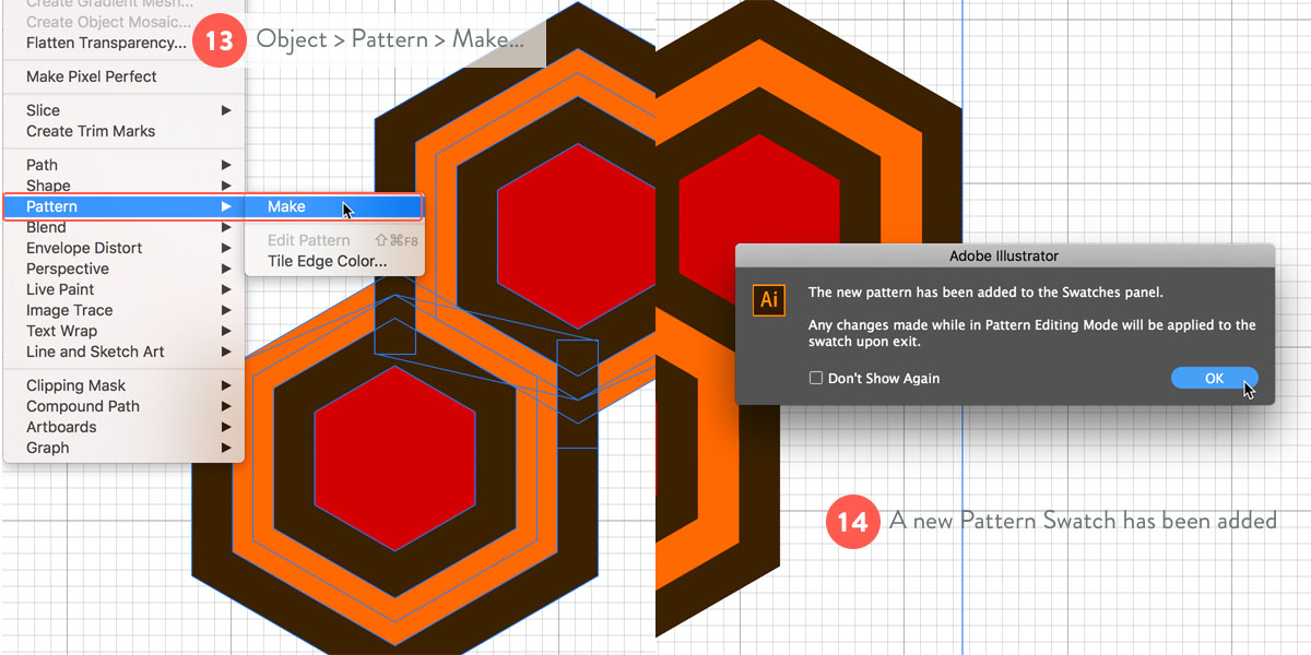 Create the pattern in Pattern Mode
