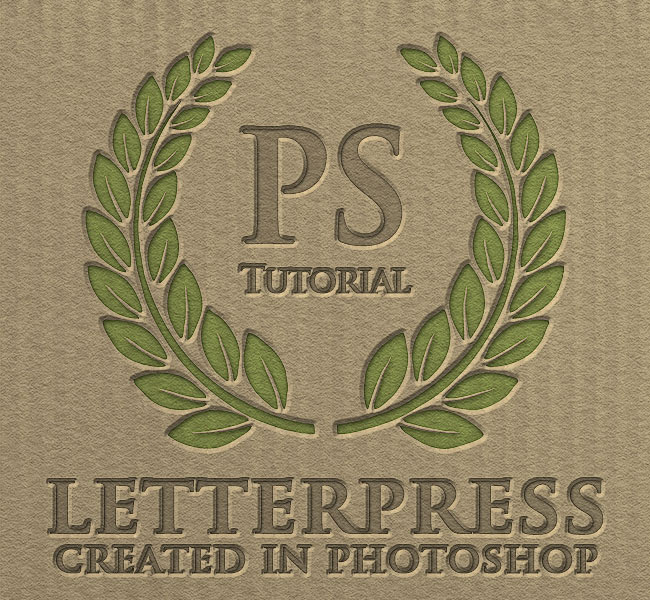 letterpress text in photoshop