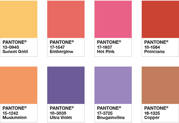 Pantone Color of the Year 2018 - Color Palette Desert Sunset