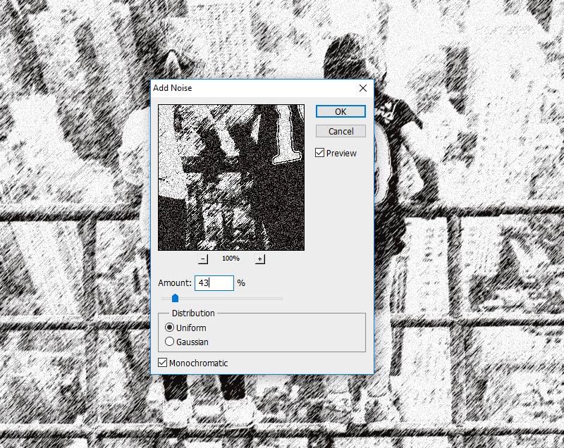 Add Noise Photoshop Filter