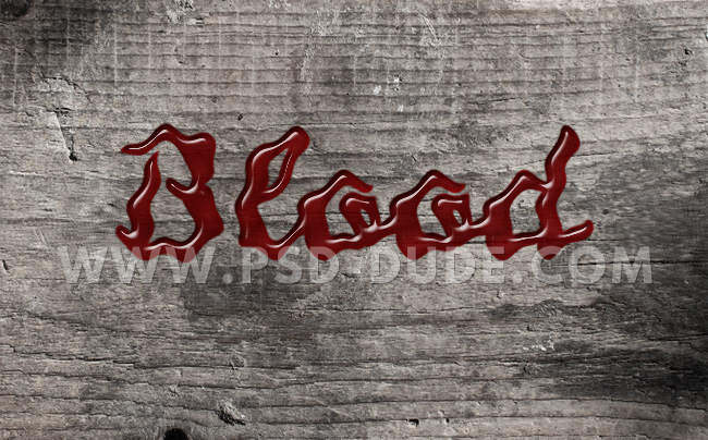 blood text style