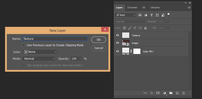 Creating texture layer