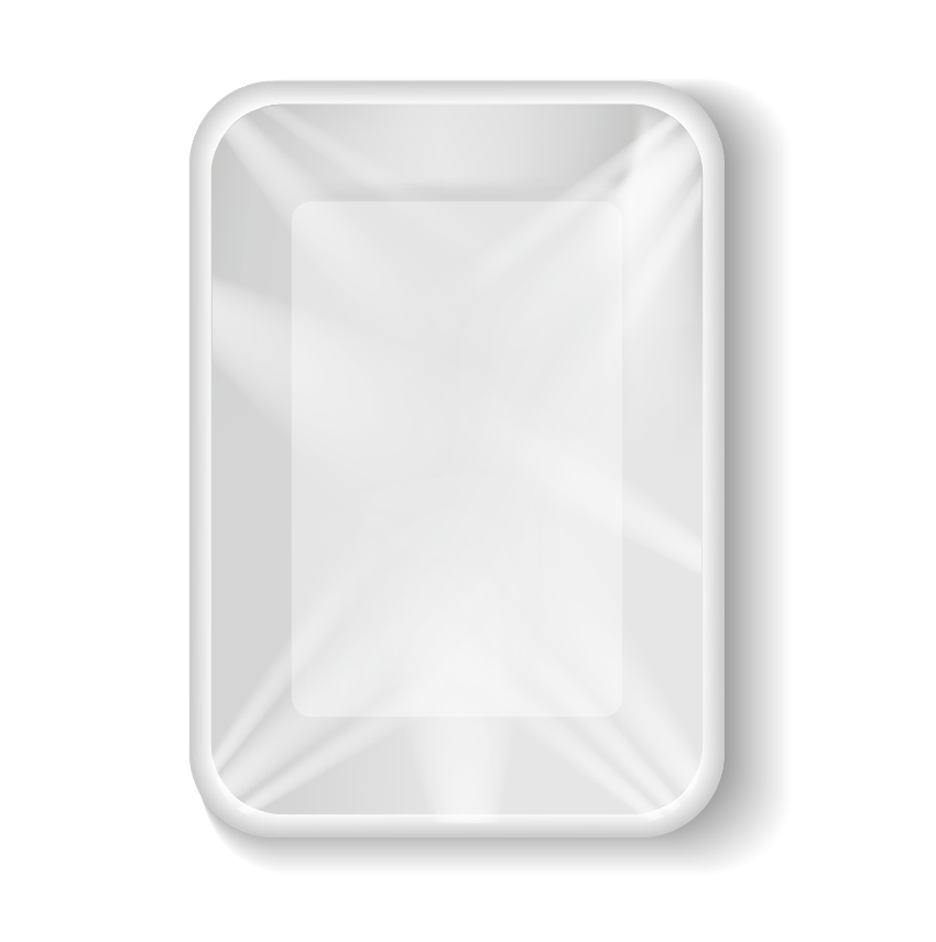 Polypropylene tray with clear foil