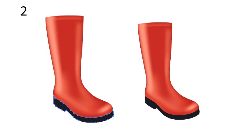 vector rain boots