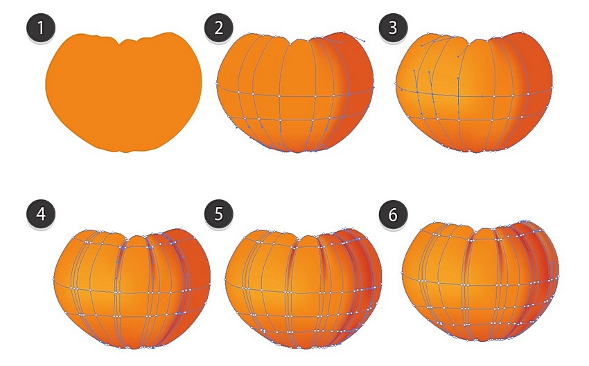 draw pumpkin with mesh