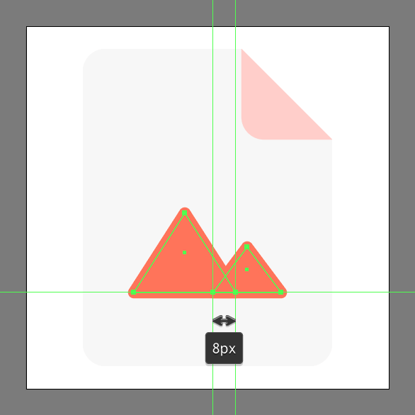 create smaller mountain using rectangle tool