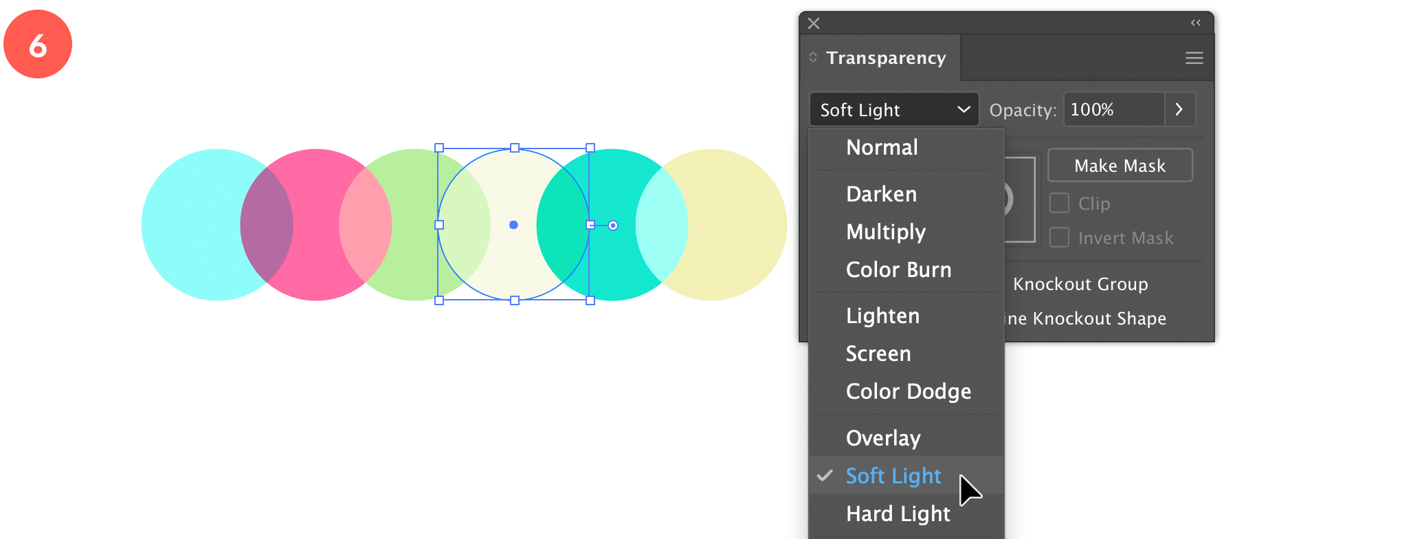Experiment with transparency modes