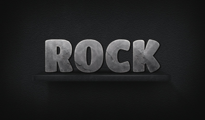 rock 3d text layer style preview