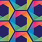 Постоянная ссылка на Радужный паттерн из шестиугольников в Adobe Illustrator
