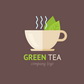 Постоянная ссылка на Плоский логотип с чашкой чая в Adobe Illustrator